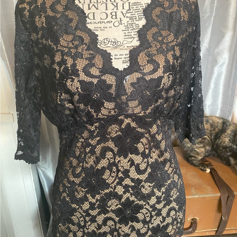 CAbi Black Lace Chemise